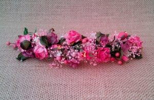 Media Tiara flores rosas