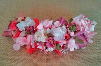 Prendido flores de hortensia rosa
